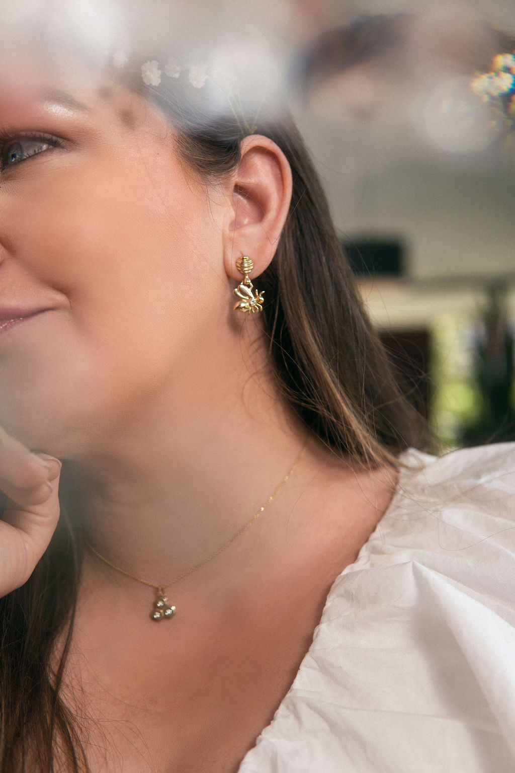 Bee Drop Earrings